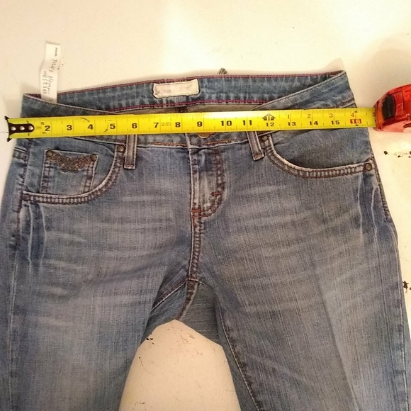TWENTY-X Jeans Pants Blue Floral Embellishment Pockets Bootcut Size 5/6 - Picture 7 of 10